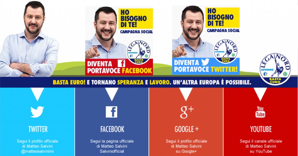 Informatica filosofica per la campagna online di Matteo Salvini