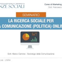 La ricerca sociale per la comunicazione (politica) online.