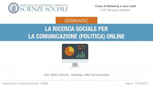 La ricerca sociale per la comunicazione (politica) online.
